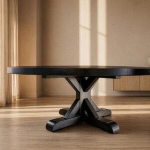 moscati round pedestal custom dining table