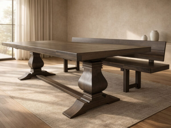 The frassati trestle custom dining table