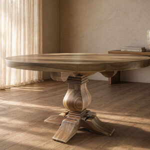 frassati round pedestal custom dining table