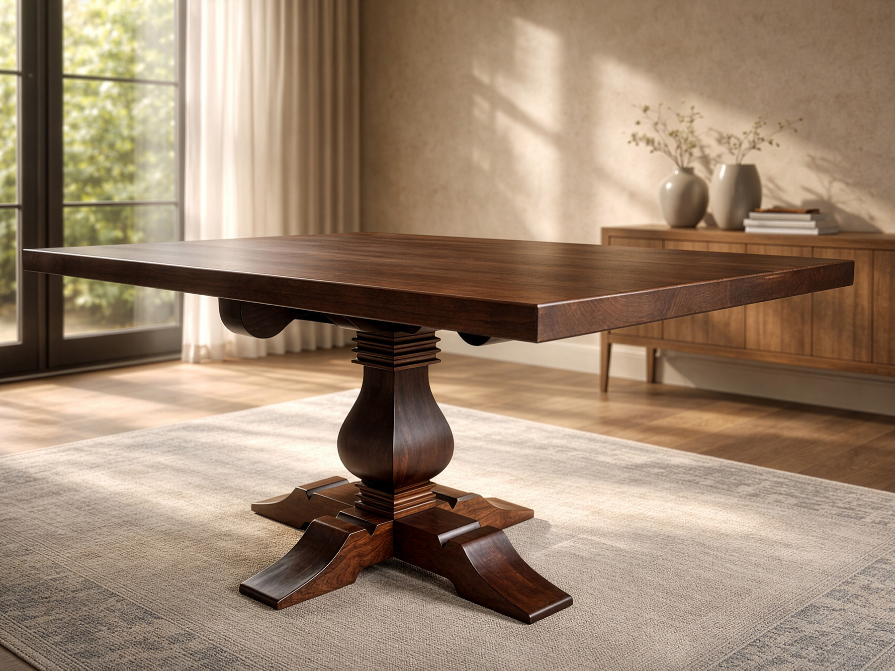 the frassati pedestal custom dining table