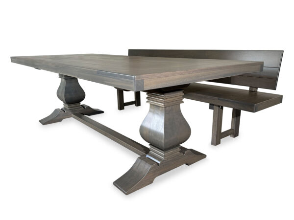 the frassati trestle farmhouse table rustic grey