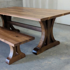 the joseph trestle table walnut