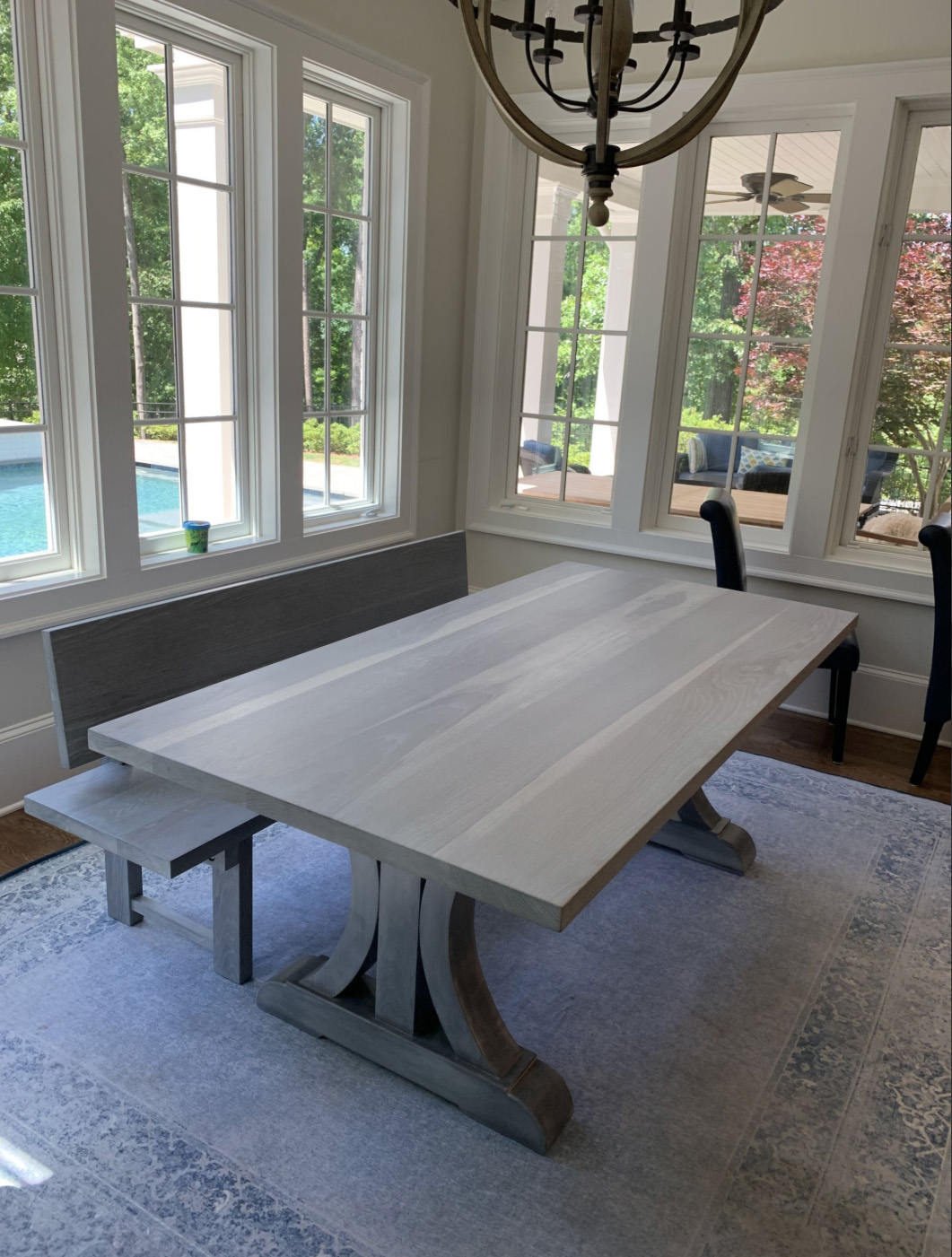 the joseph trestle table grey