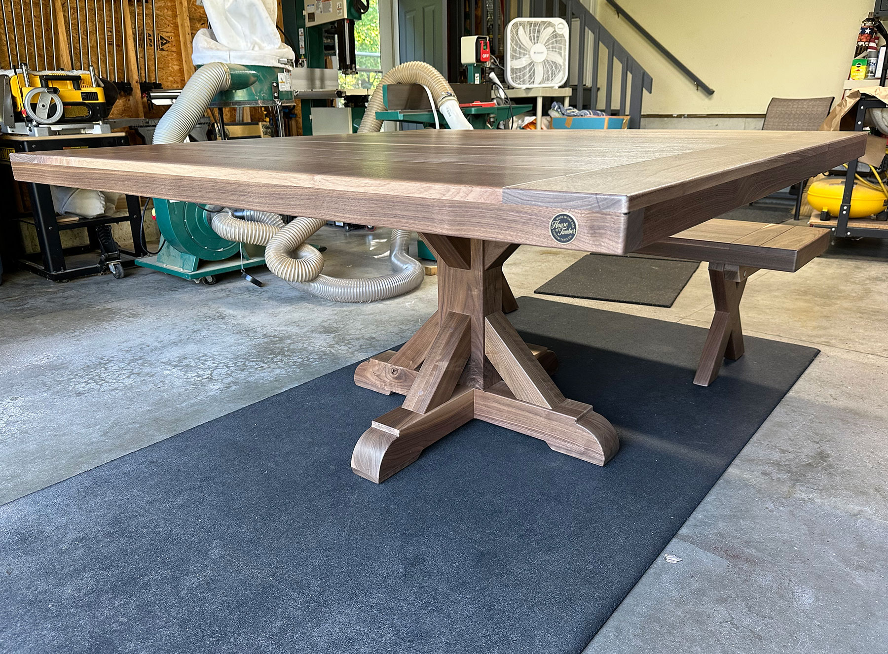 the moscati pedestal table natural walnut