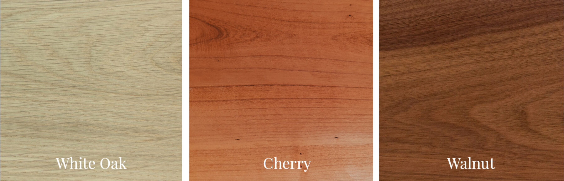 white oak cherry walnut hardwood choices