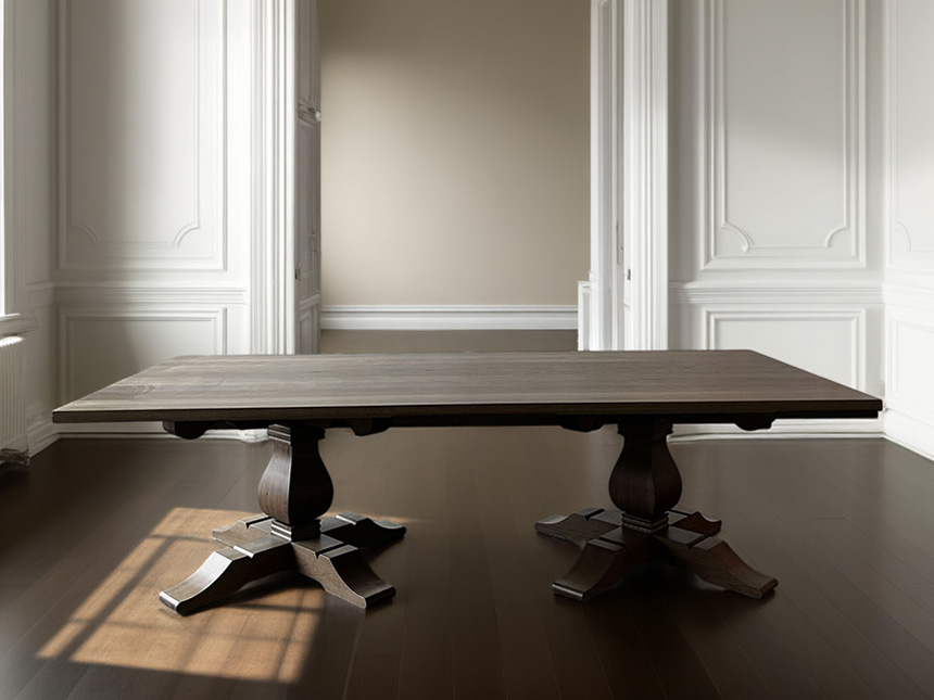 the frassati double pedestal table