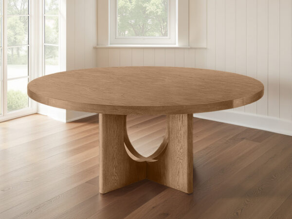 the savio round pedestal dining table