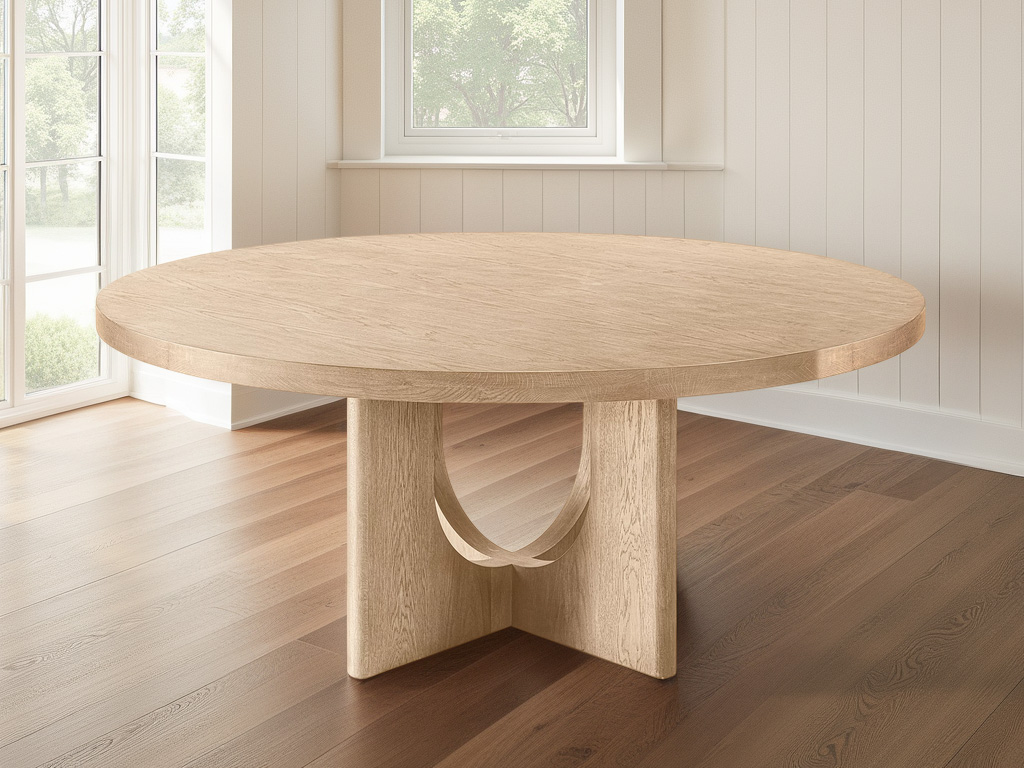 the savio round pedestal dining table