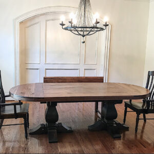 frassati double pedestal dining table oval