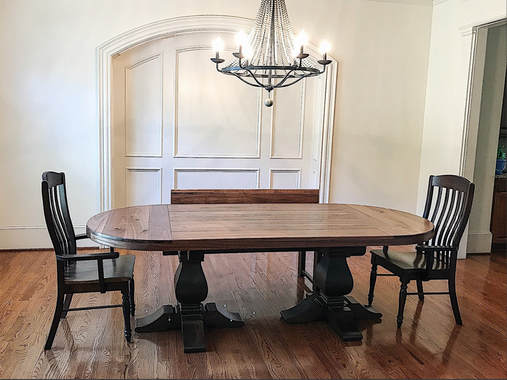 frassati double pedestal dining table oval