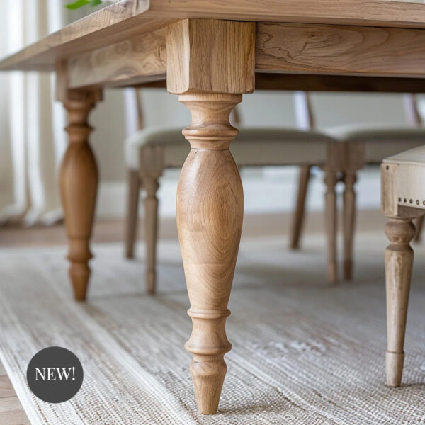 cabrini turned leg dining table