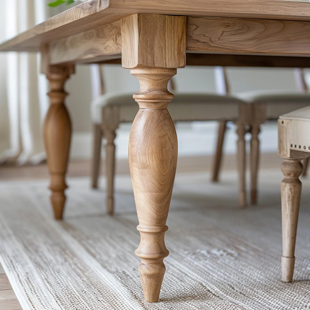 cabrini turned leg dining table