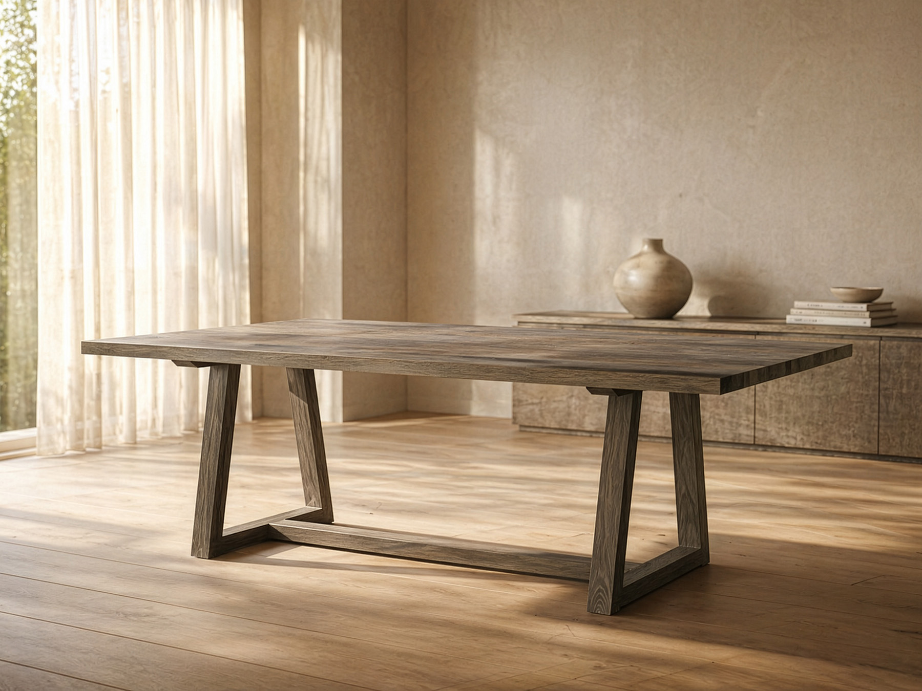 philomena trestle custom dining table