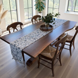 joseph pedestal custom live edge walnut tables