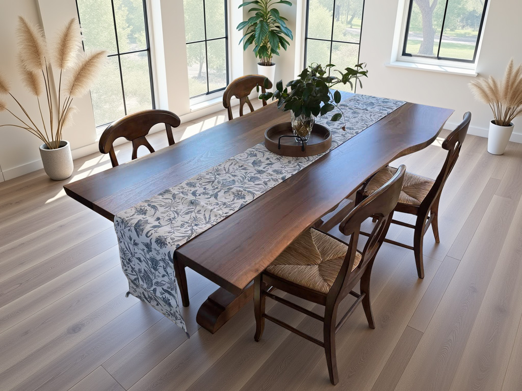 joseph pedestal custom live edge walnut tables