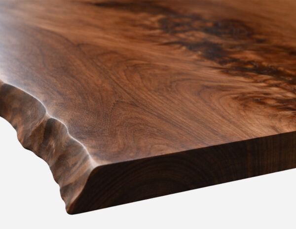 live edge bookmatched corner