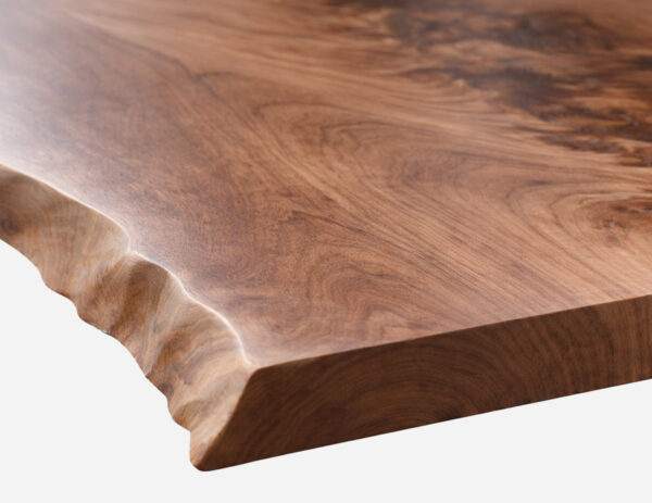 live edge bookmatched corner