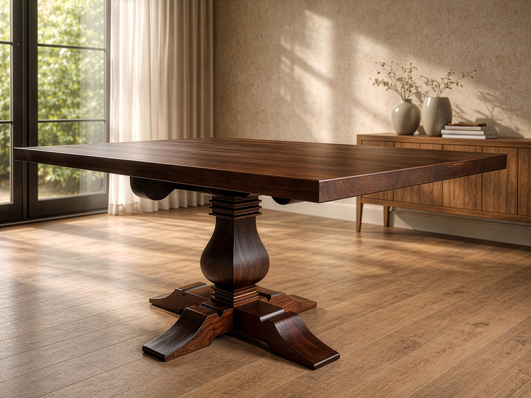 the frassati pedestal custom dining table