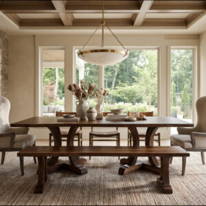 joseph double pedestal dining table