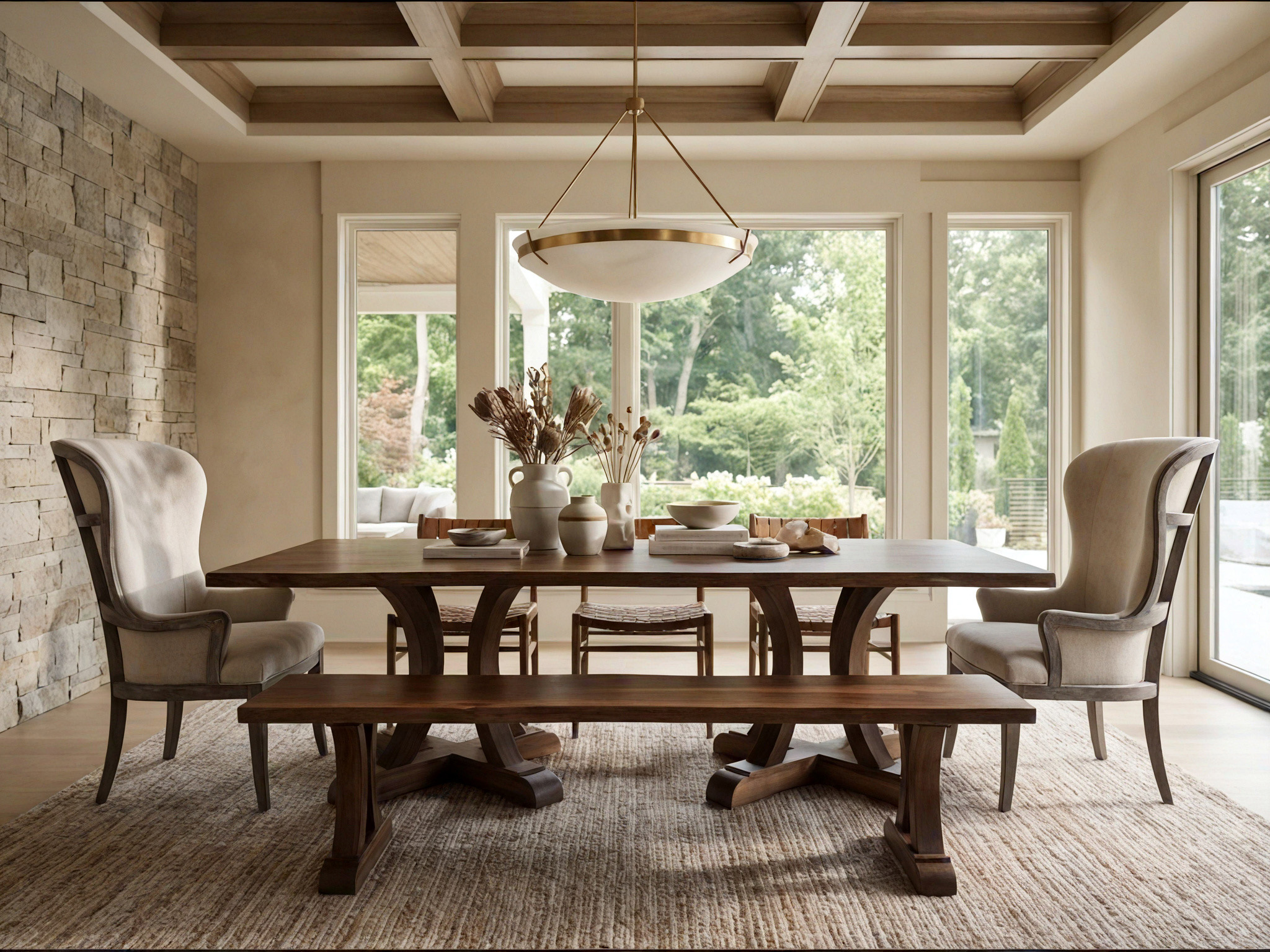 joseph double pedestal dining table