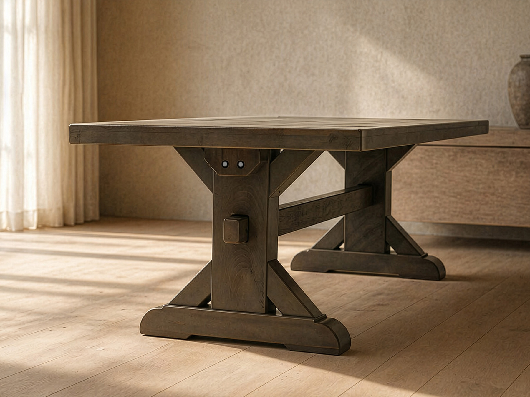moscati trestle custom dining table