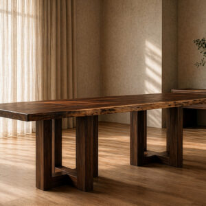 pio double pedestal custom dining table