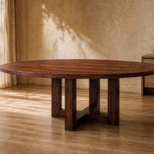 pio round pedestal custom dining table
